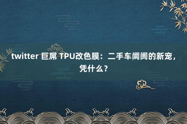 twitter 巨屌 TPU改色膜：二手车阛阓的新宠，凭什么？