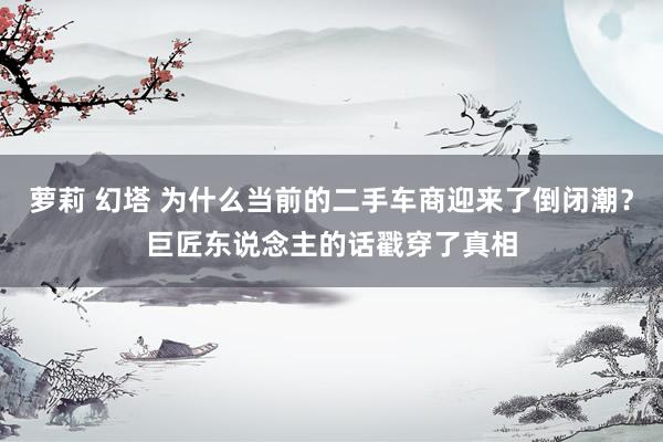 萝莉 幻塔 为什么当前的二手车商迎来了倒闭潮？巨匠东说念主的话戳穿了真相