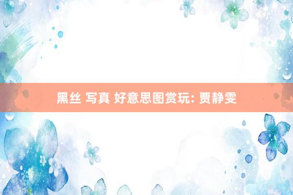 黑丝 写真 好意思图赏玩: 贾静雯